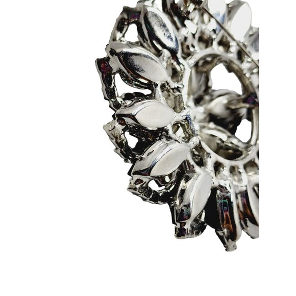 Spectacular Vintage Rhinestone Blingy Pinwheel Brooch (A1353) - Picture 5 of 6